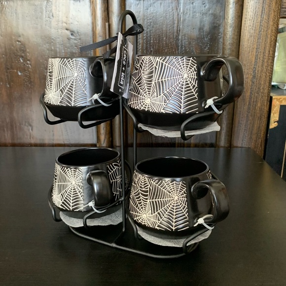 Spider Webs Halloween Mug Stack with Stand - Coco & Lola - Picture 4 of 15